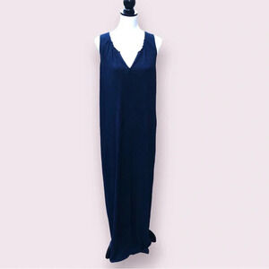Graham & Spencer Maxi Dress Size Small Navy Blue Long Cotton Sleeveless Summer